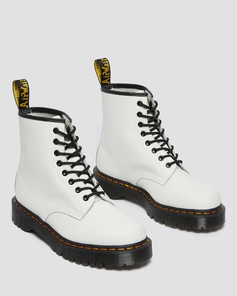 Botas Plataforma Dr Martens 1460 Bex Smooth Cuero Hombre Blancos | MX 25FDN